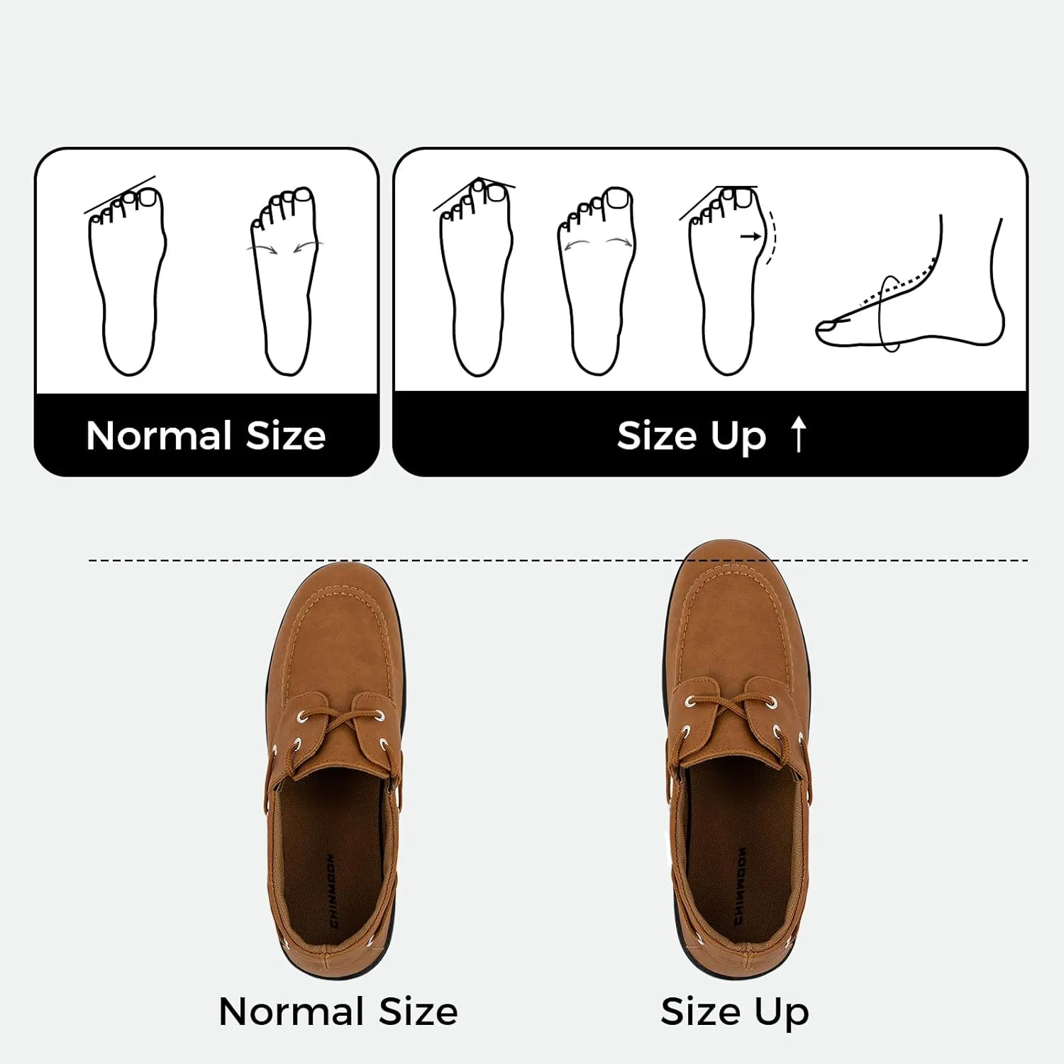 CHIN??MOON Men's Penny Loafers Slip-Ons Casual Boat Driving Walking Shoes Waterproof PU Footwear