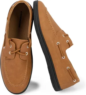 CHIN??MOON Men's Penny Loafers Slip-Ons Casual Boat Driving Walking Shoes Waterproof PU Footwear