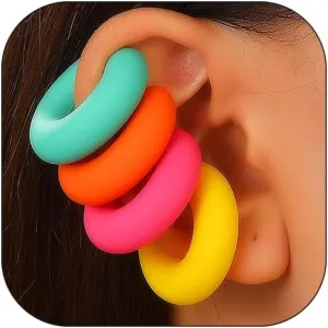 Chunky Gold Ear Cuffs Earrings for Women Non Piercing Gold Cuff Clip On Cartilage Hoop Earring Trendy Lightweight Thick Cuff Earrings for Women