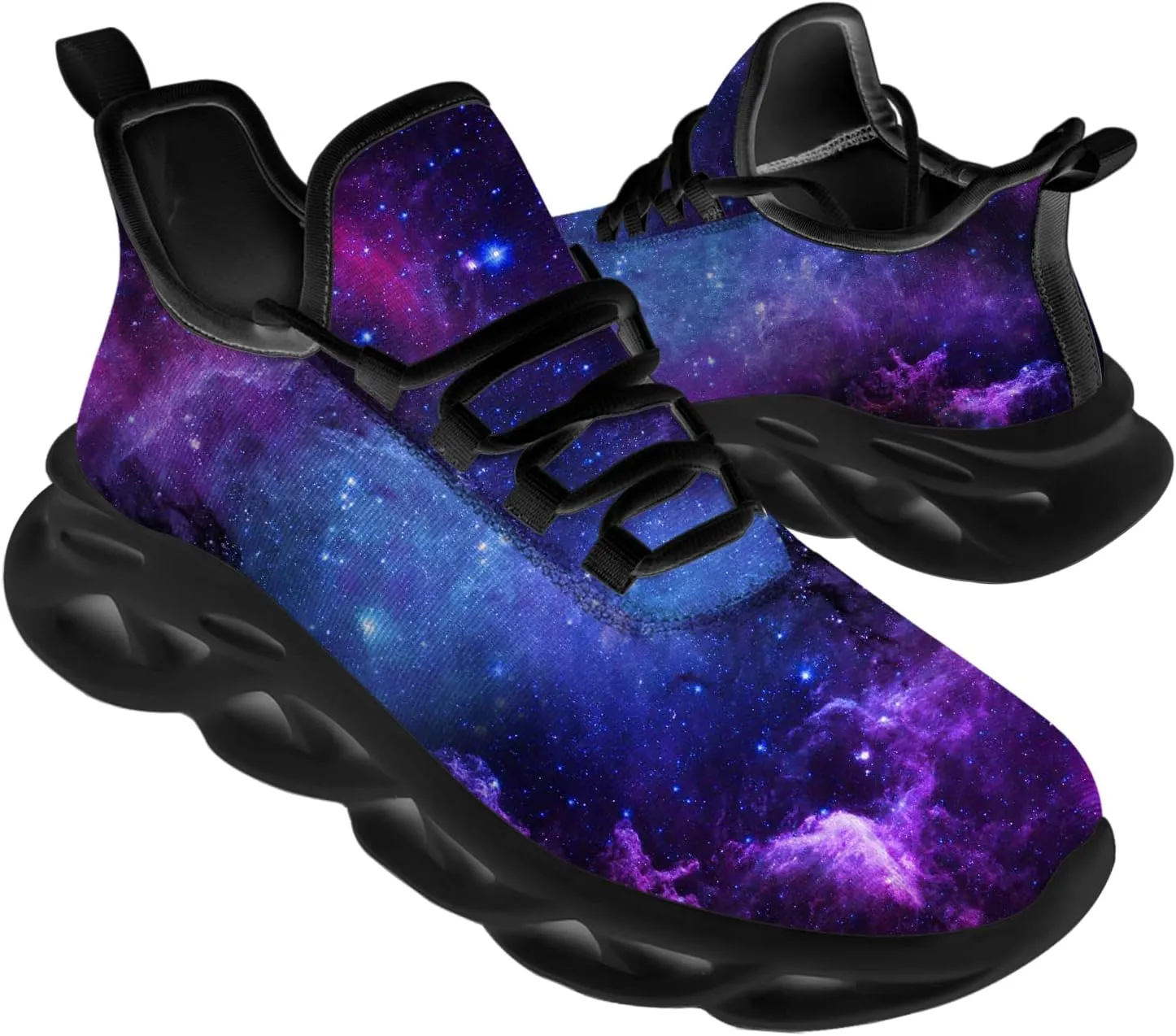 Ciadoon Galaxy Shoes for Men Women Road Running Shoes Non-Slip Walking Tennis Sneakers Cross Trainer Shoes Gifts