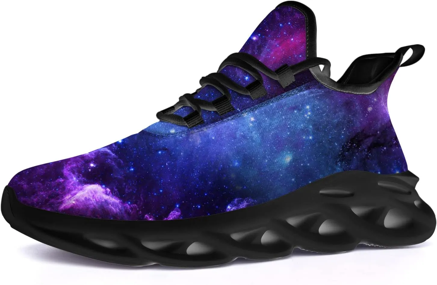 Ciadoon Galaxy Shoes for Men Women Road Running Shoes Non-Slip Walking Tennis Sneakers Cross Trainer Shoes Gifts