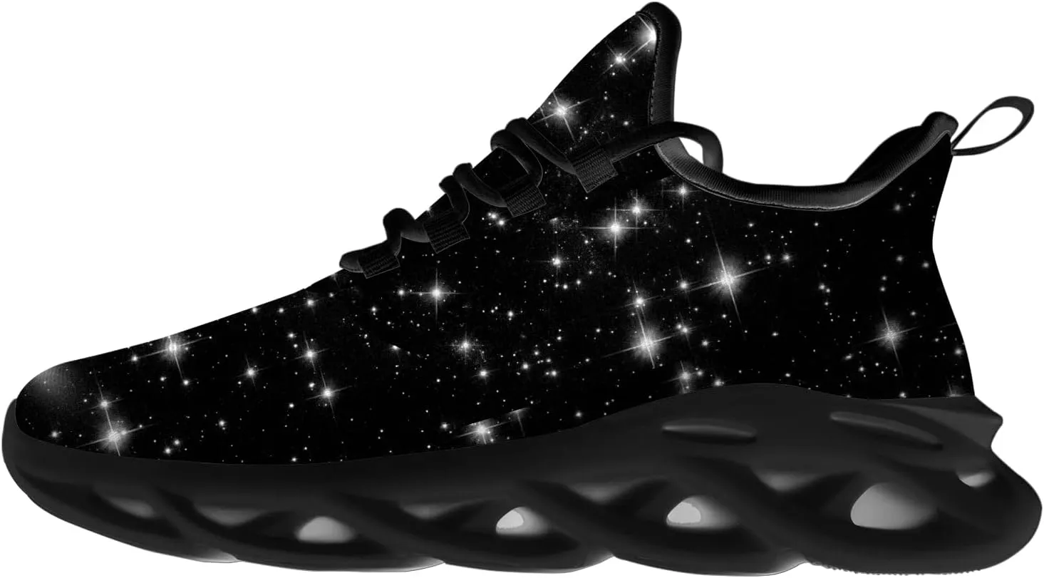 Ciadoon Galaxy Shoes for Men Women Road Running Shoes Non-Slip Walking Tennis Sneakers Cross Trainer Shoes Gifts