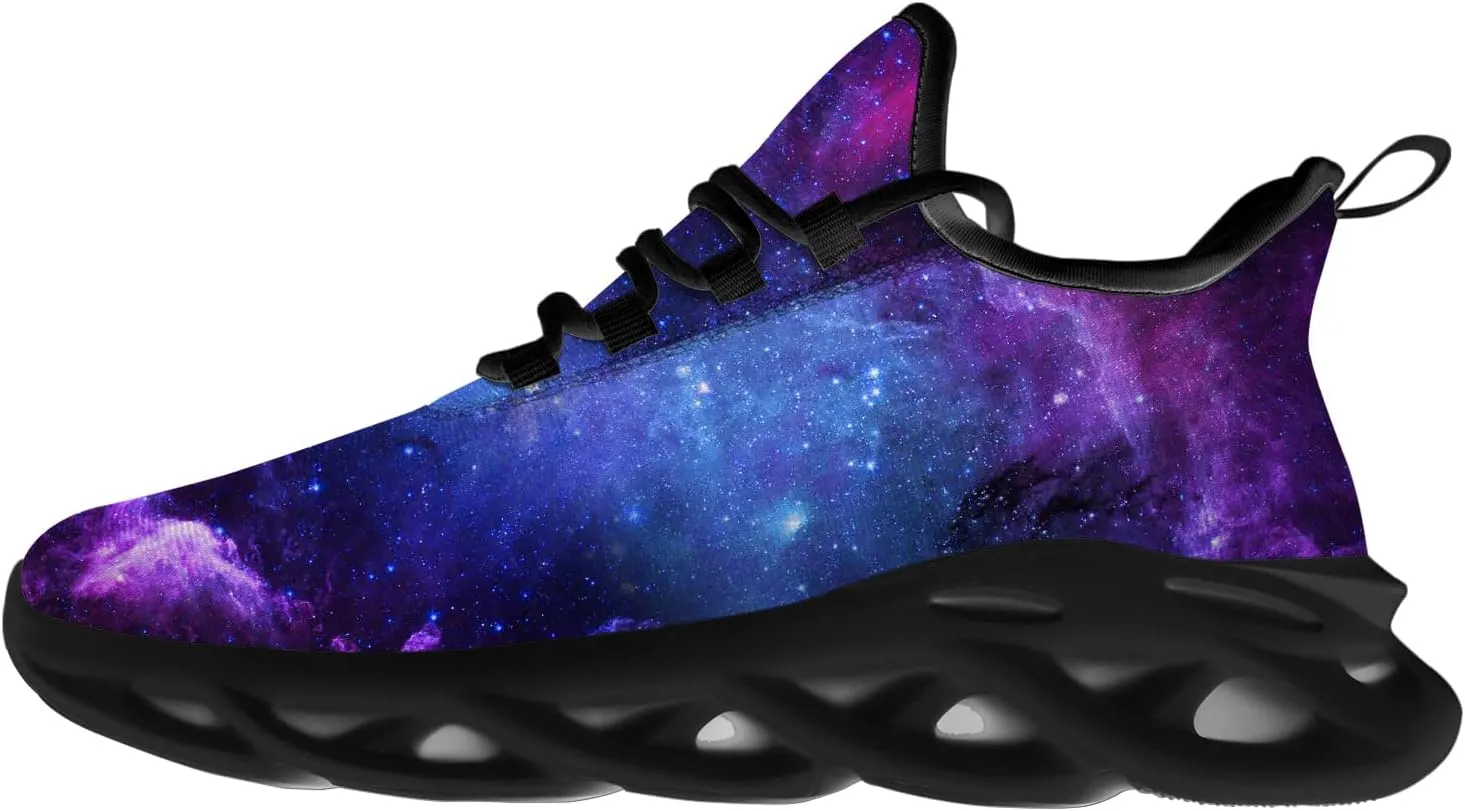 Ciadoon Galaxy Shoes for Men Women Road Running Shoes Non-Slip Walking Tennis Sneakers Cross Trainer Shoes Gifts