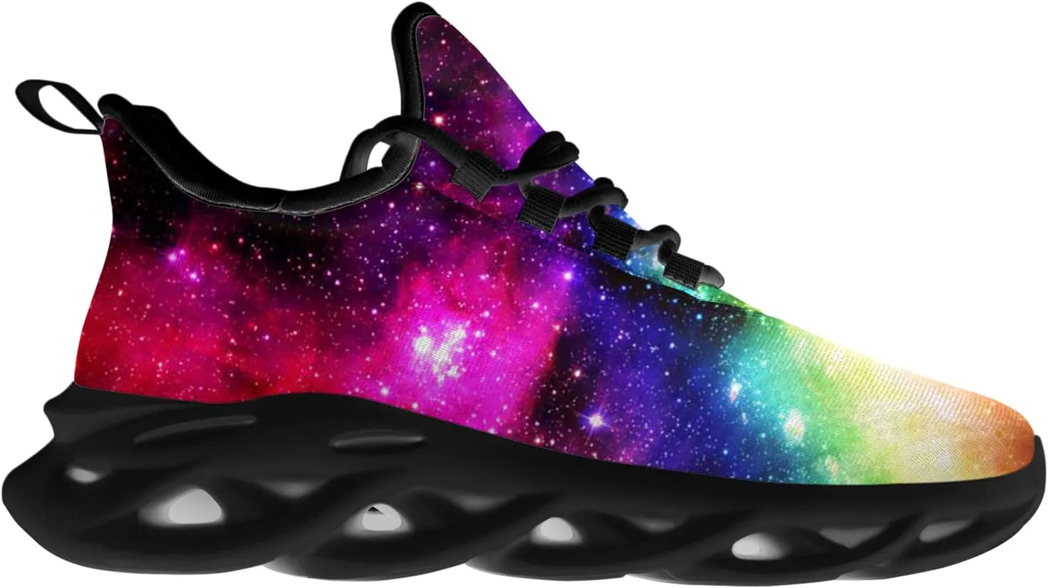 Ciadoon Galaxy Shoes for Men Women Road Running Shoes Non-Slip Walking Tennis Sneakers Cross Trainer Shoes Gifts