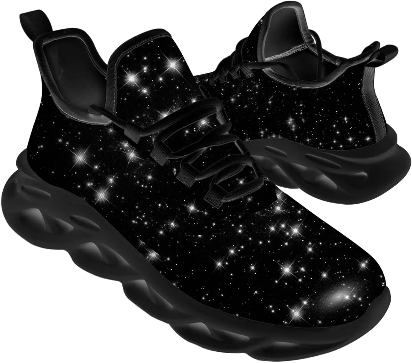 Ciadoon Galaxy Shoes for Men Women Road Running Shoes Non-Slip Walking Tennis Sneakers Cross Trainer Shoes Gifts