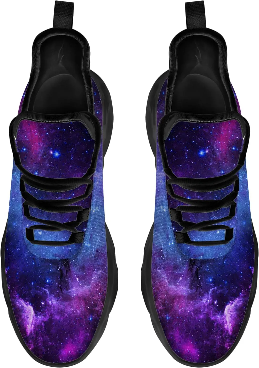 Ciadoon Galaxy Shoes for Men Women Road Running Shoes Non-Slip Walking Tennis Sneakers Cross Trainer Shoes Gifts