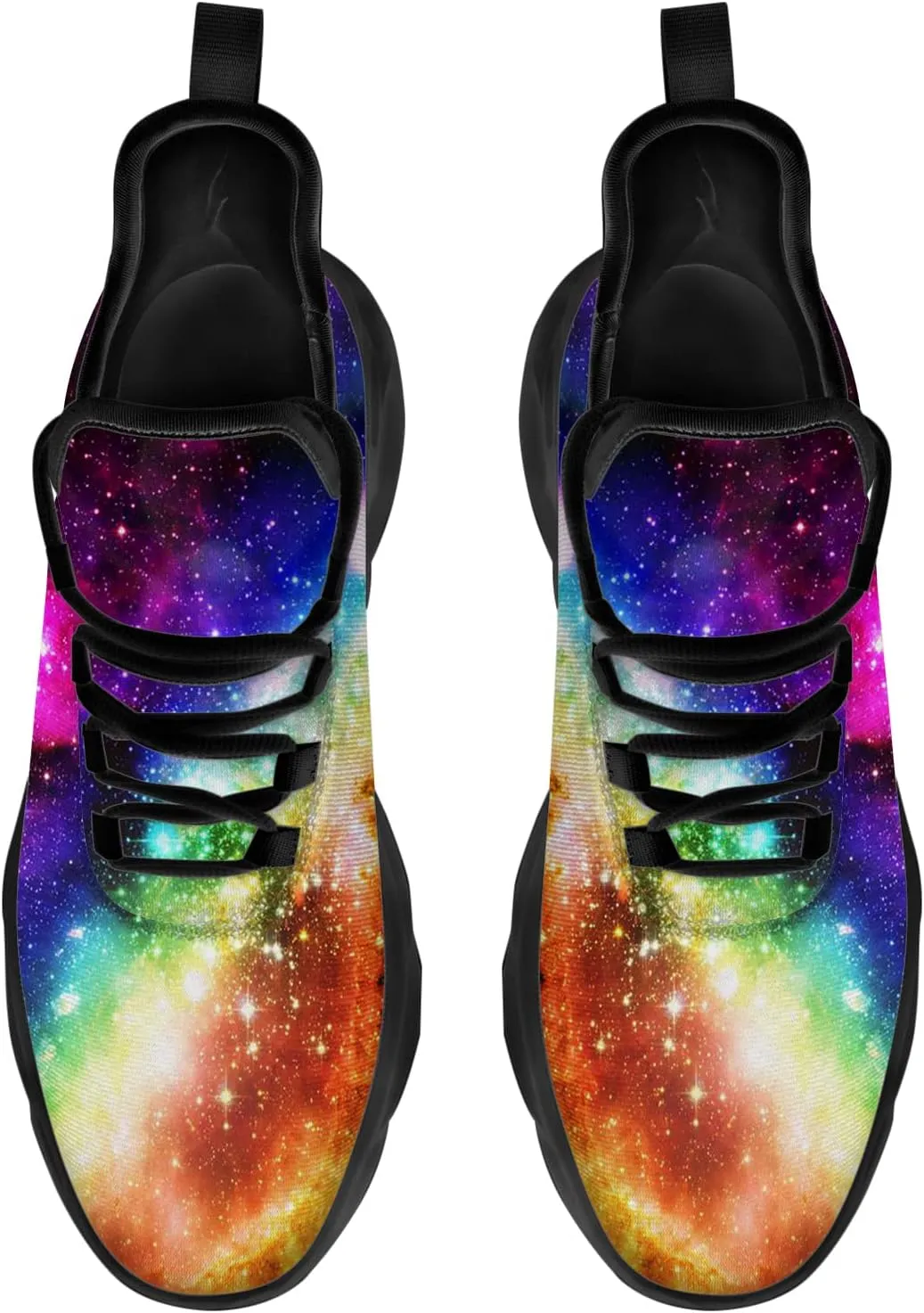 Ciadoon Galaxy Shoes for Men Women Road Running Shoes Non-Slip Walking Tennis Sneakers Cross Trainer Shoes Gifts