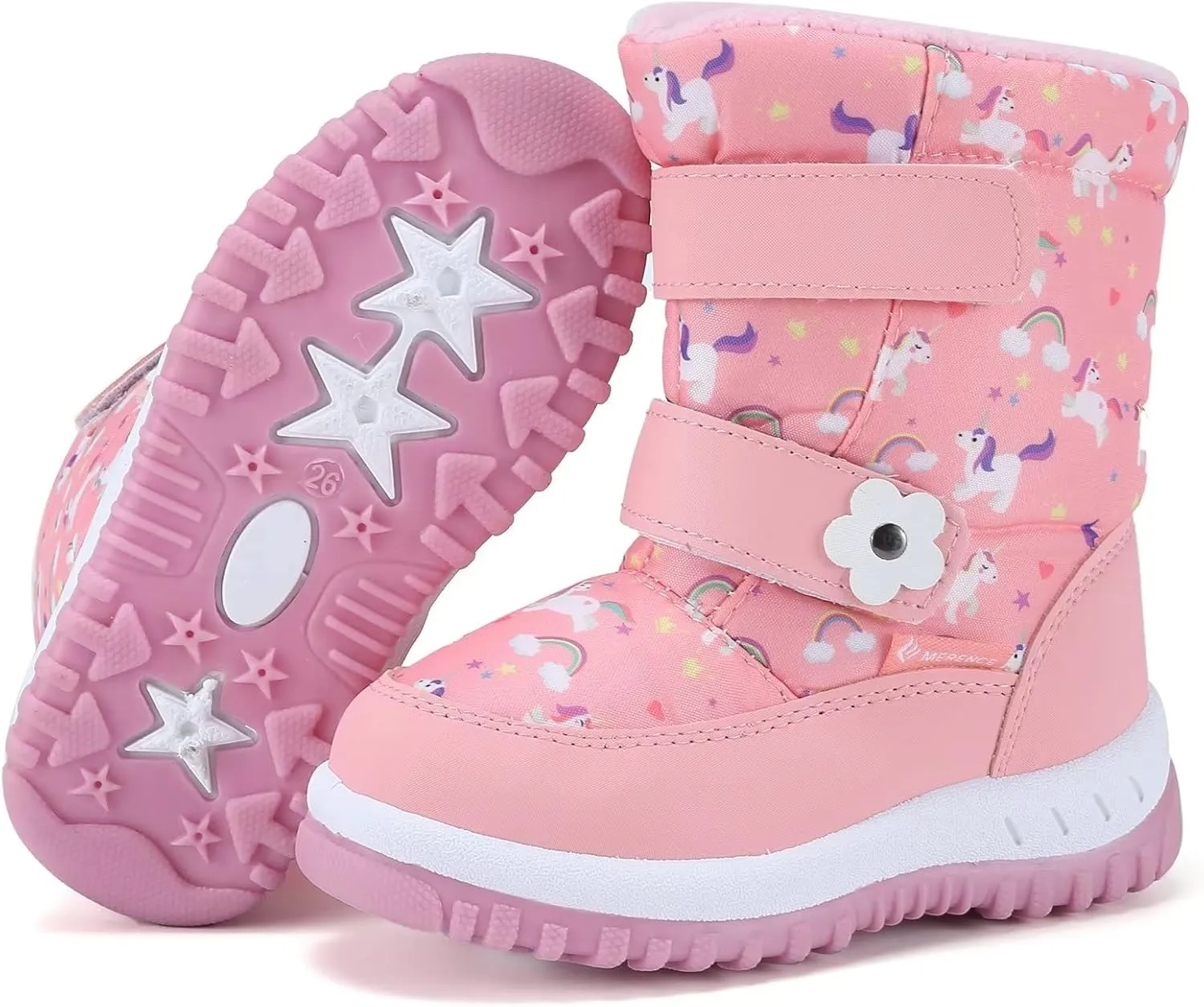CIOR Winter Snow Boots for Boy and Girl Outdoor Waterproof with Fur Lined(Toddler/Little Kids)