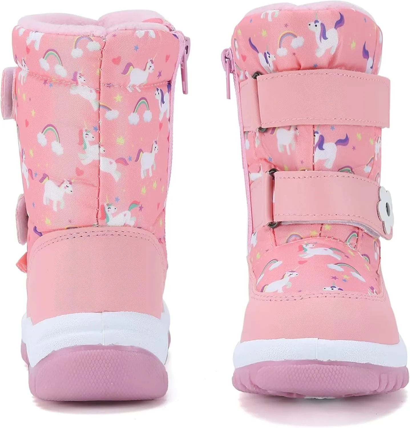 CIOR Winter Snow Boots for Boy and Girl Outdoor Waterproof with Fur Lined(Toddler/Little Kids)