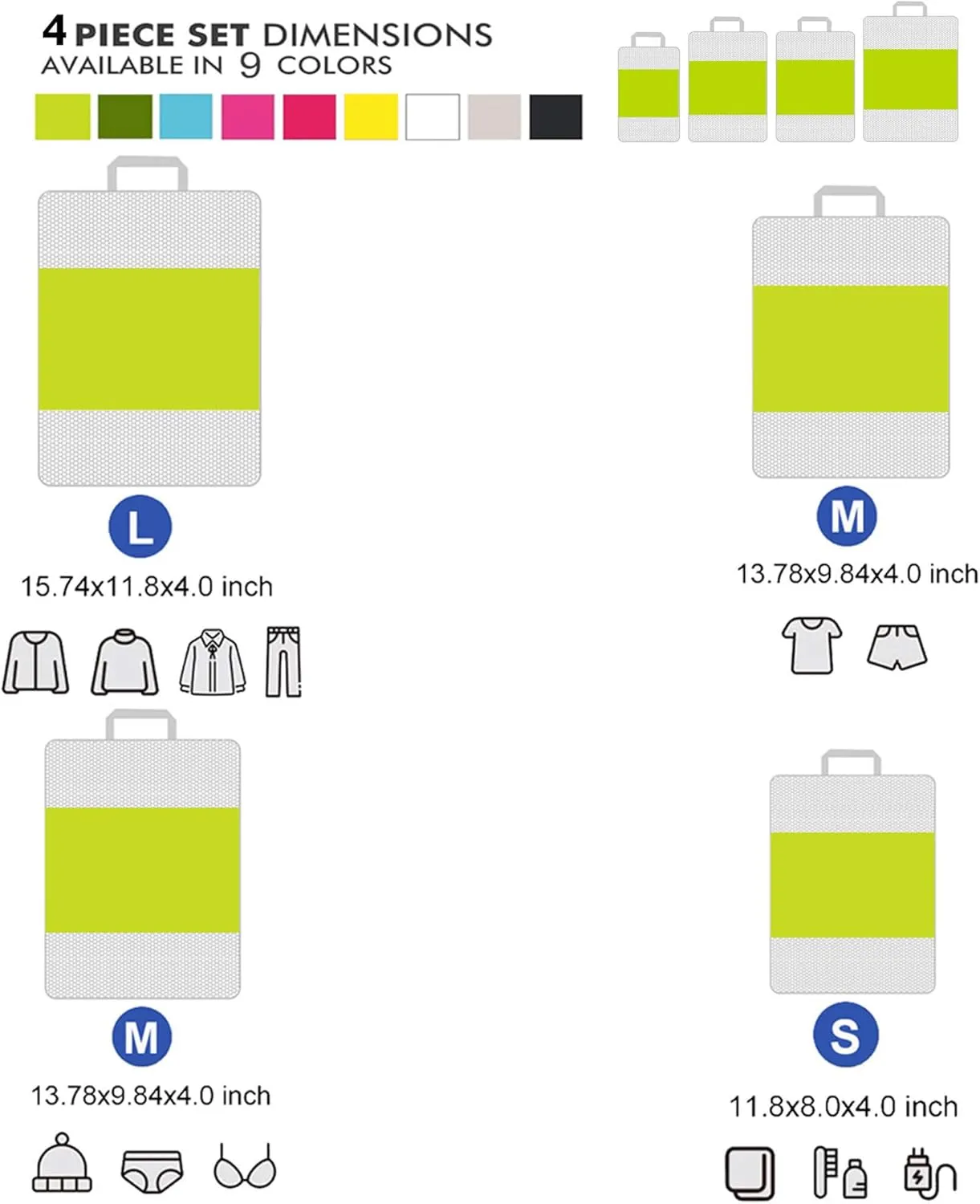 Compression Packing Cubes For Suitcases,Gowraps 6 Set/4 Set Travel Cubes For Luggage/Carry On/Backpack Compressible Travel Organizer Bags &Storage Bag Set Packing Organizers