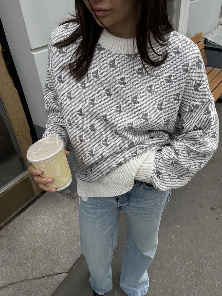 Coquette Oversized Sweaters Y2K Cute Pullover Sweaters Kawaii Graphic Crewneck Sweatshirts Thick Fall Clothes