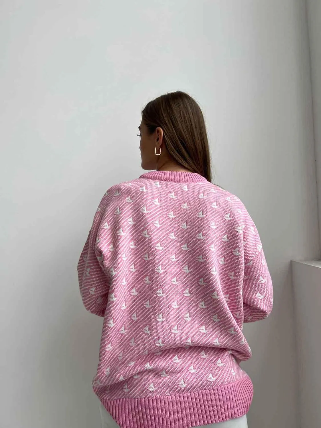 Coquette Oversized Sweaters Y2K Cute Pullover Sweaters Kawaii Graphic Crewneck Sweatshirts Thick Fall Clothes