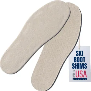 Covey Sports Ski Boot Shim Insoles for Volume Adjustment - 1/8" Thick Polyester Inserts Under Boots Liner - Trimmable Ski & Snowboard Insoles for Enhanced Comfort - USA-Made Fit Solution