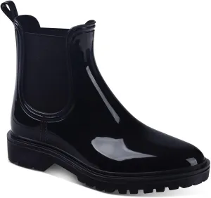 Cufflinks Inc. Women's Rylien Patent Pull On Rain Boots Medium - Black, 6