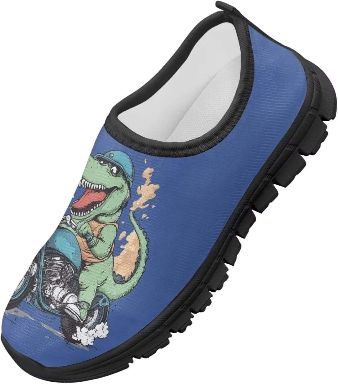 Cute Pattern Slip-On Walking Shoes for Boys Soft Casual Flat Non-Slip Shoes Kid Low-Top Outdoor Sneakers US Size 11-15