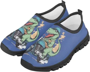 Cute Pattern Slip-On Walking Shoes for Boys Soft Casual Flat Non-Slip Shoes Kid Low-Top Outdoor Sneakers US Size 11-15