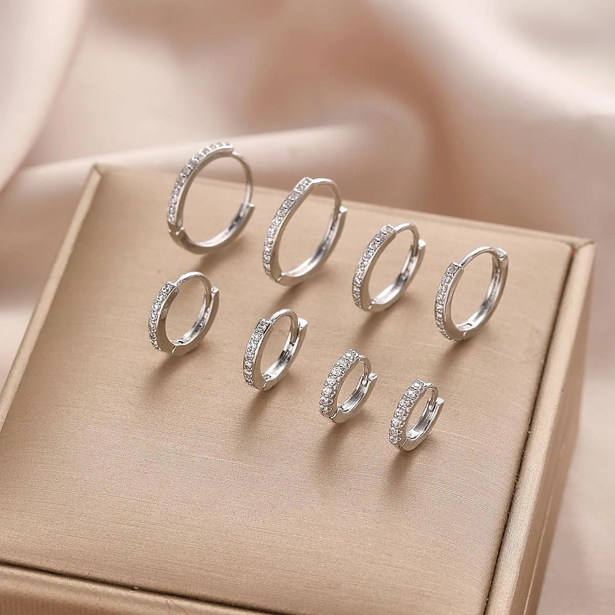 Dainty Ear Cuffs Earrings Non Pierced Sparkling Rhinestones Cartilage Climber Ear Wrap Earrings Clip on Earrings Minimalist Cuff Fake Earrings Trendy Jewelry for Women