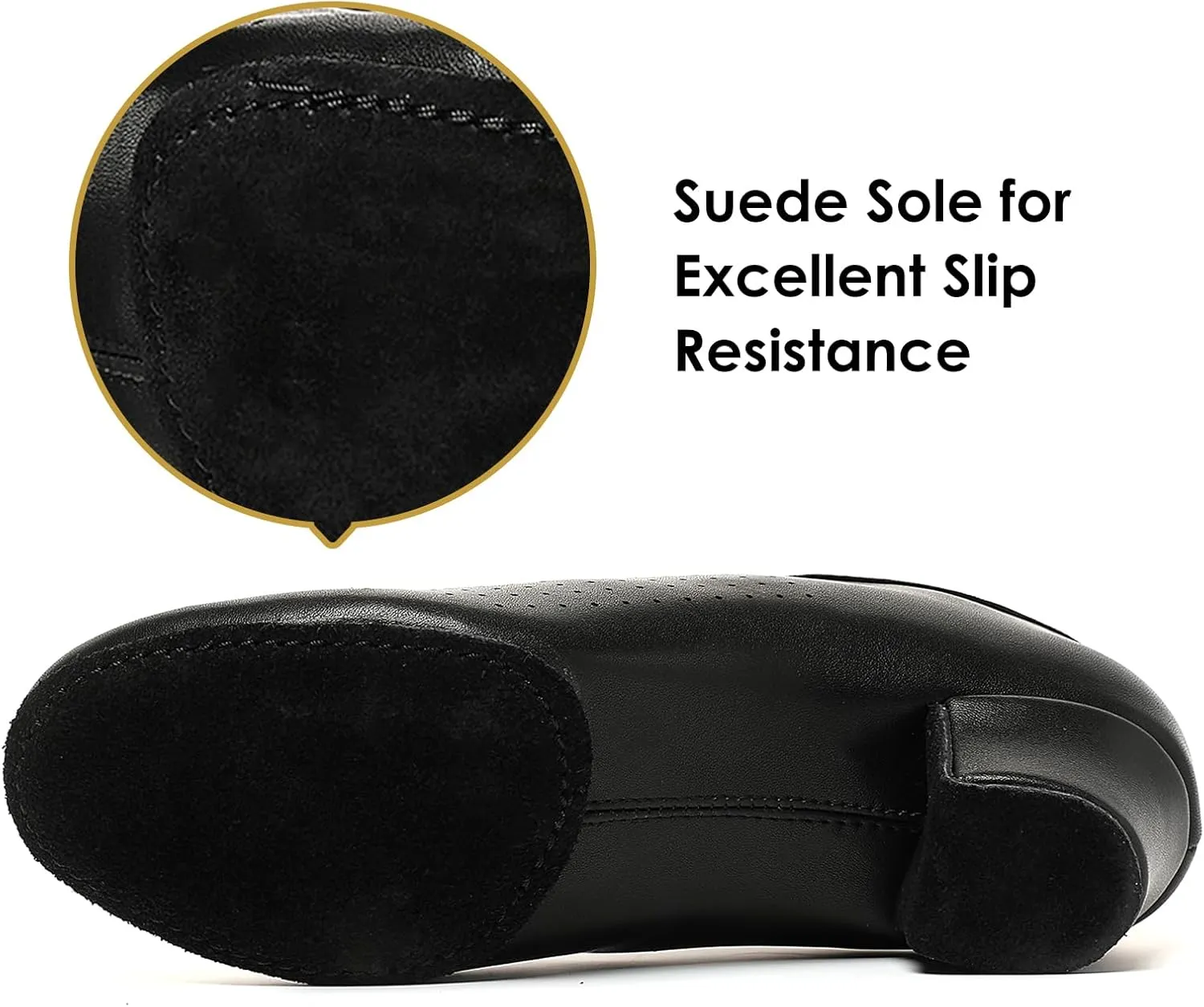 Dance Shoes for Women, Lace-up Black Jazz Shoes, Professional Latin Dance Heels, Ballroom Salsa Dance Shoes, Closed-Toe Split-Sole Low-Heel, Teaching Practice Performance Character Shoes