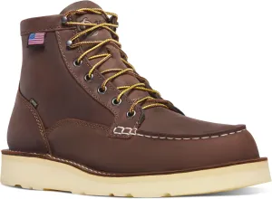 Danner 6 Bull Run Steel Toe Work Boots for Men - Oiled Full-Grain Leather with Non Slip Wedge Outsole and 3-Density Cushion Footbed, EH Resistant