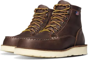 Danner 6 Bull Run Steel Toe Work Boots for Men - Oiled Full-Grain Leather with Non Slip Wedge Outsole and 3-Density Cushion Footbed, EH Resistant