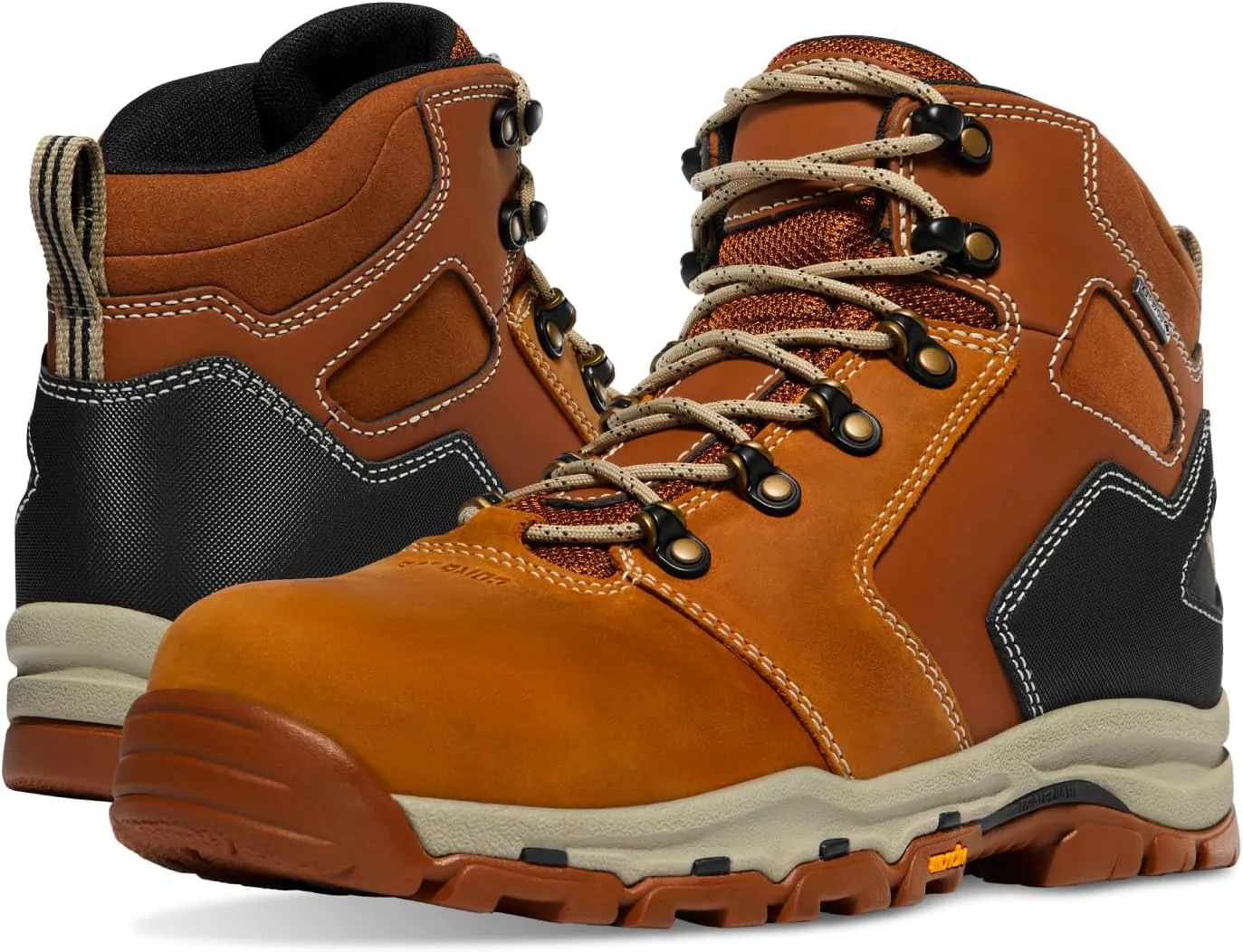 Danner Vicious 4.5 Waterproof Work Boots for Men - Full-Grain Leather with Breathable Gore-Tex Lining, Speed Lace System, and Non Slip Heeled Outsole
