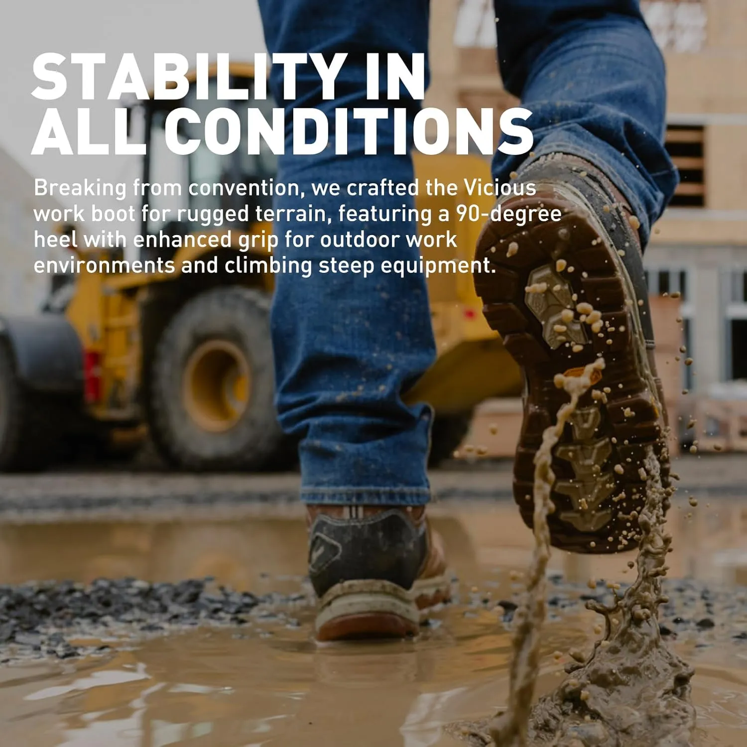 Danner Vicious 4.5 Waterproof Work Boots for Men - Full-Grain Leather with Breathable Gore-Tex Lining, Speed Lace System, and Non Slip Heeled Outsole