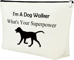 Dog Walker Gift for Women Makeup Bag Dog Sitter Appreciation Gift Dog Lovers Gifts Dog Theme Gifts for Daughter Dog Owner Cosmetic Bag Puppy Dog Mom Gift Pet Owner Christmas Birthday Gift Travel Pouch