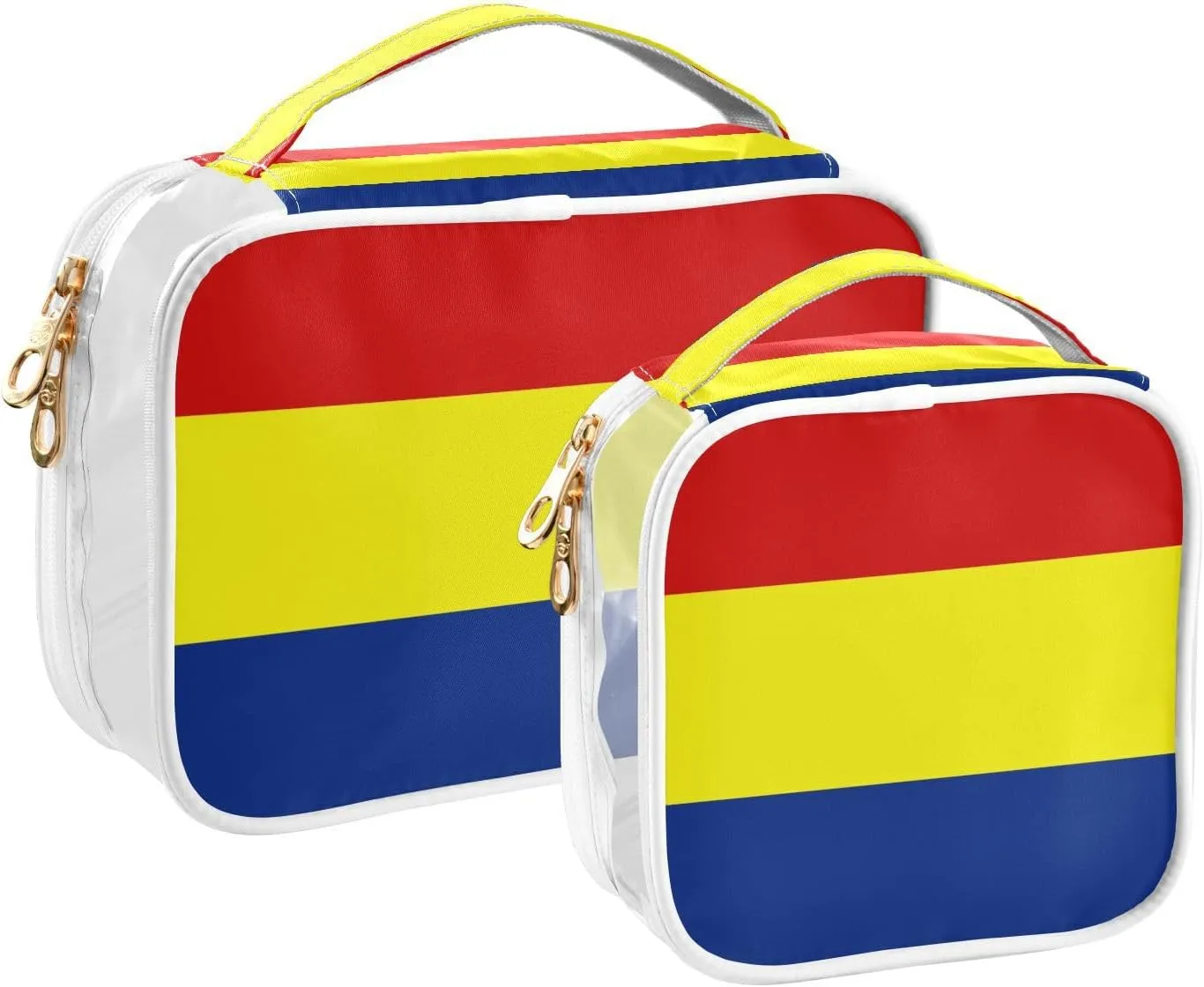 DOMIKING Austronesian Flag Clear Makeup Bags for Women Men Portable Cosmetic Organizer Pouch Travel Toiletry Storage Bag for Travel Gym Daily