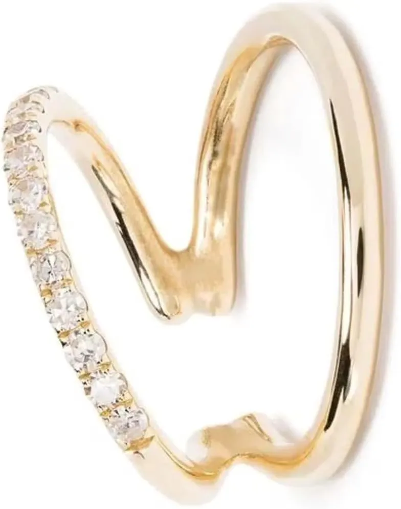 Double Band Conch Ear Cuff Earrings, Open Conch Ear Wrap, Smooth Split Double Diamond Earring, Gifts For Her.
