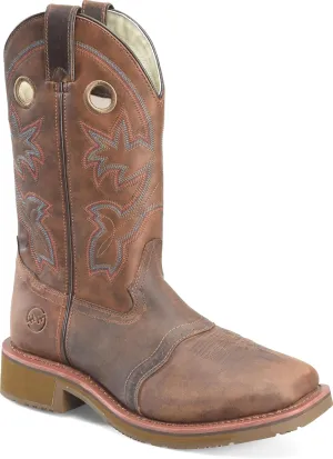 DOUBLE-H 13" Antonio Men's Western Boots - Composite Safety Toe, Earthquake Rust Leather, and Oil- and Slip-Resisting Aeroglide Outsole, EH Rated