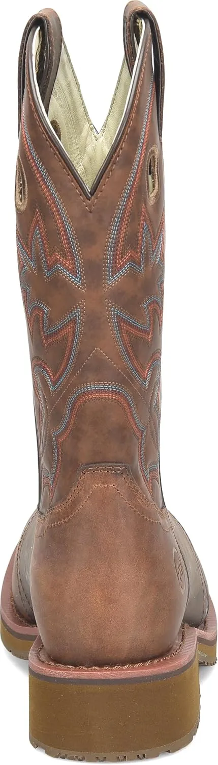 DOUBLE-H 13" Antonio Men's Western Boots - Composite Safety Toe, Earthquake Rust Leather, and Oil- and Slip-Resisting Aeroglide Outsole, EH Rated