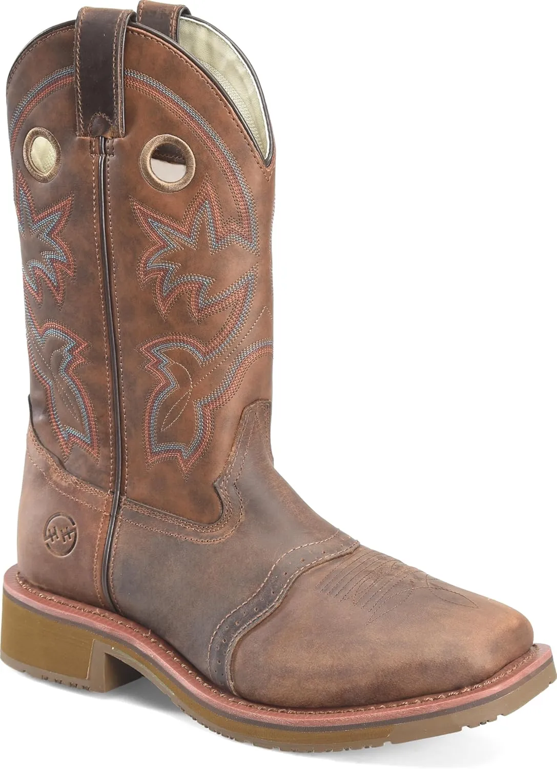 DOUBLE-H 13" Antonio Men's Western Boots - Composite Safety Toe, Earthquake Rust Leather, and Oil- and Slip-Resisting Aeroglide Outsole, EH Rated