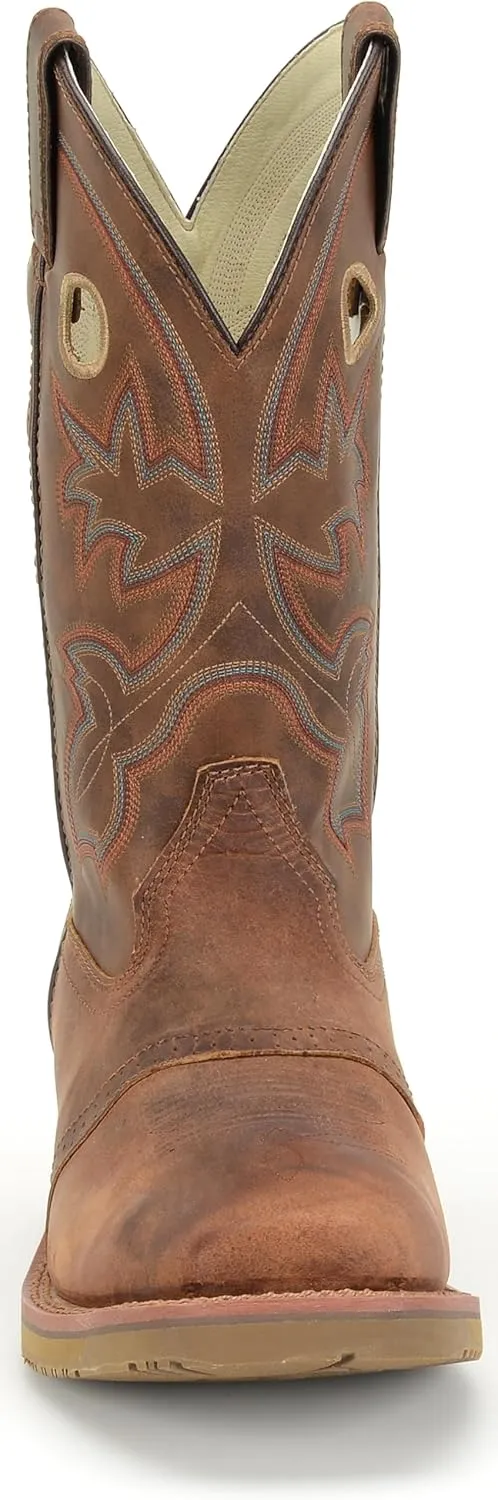 DOUBLE-H 13" Antonio Men's Western Boots - Composite Safety Toe, Earthquake Rust Leather, and Oil- and Slip-Resisting Aeroglide Outsole, EH Rated