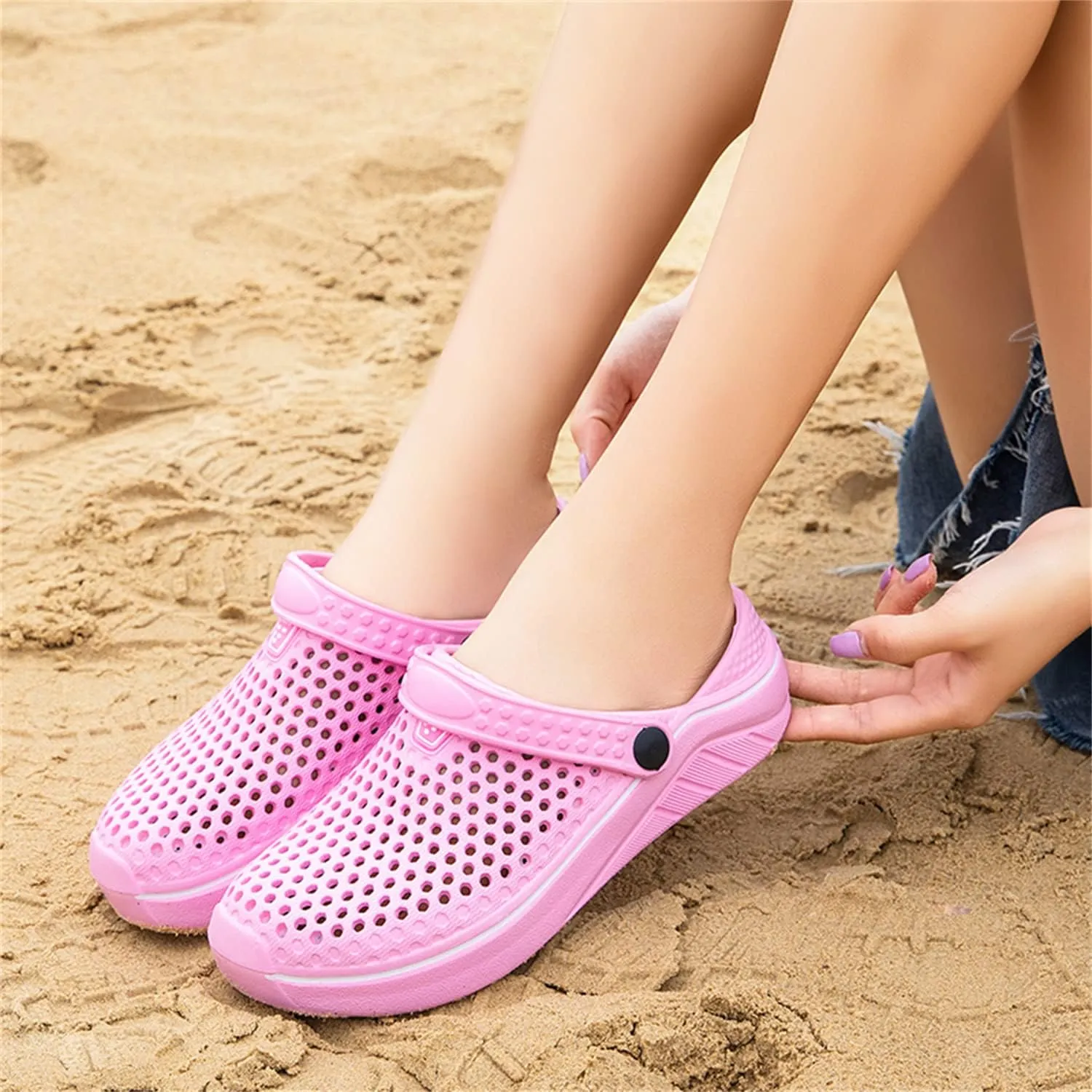 DRESER Women's Garden Clogs Breathable Shoes Bathing Shoes Beach Shoes Water Shoes Footwear Slippers Walking Shoes Home Travel Shoes