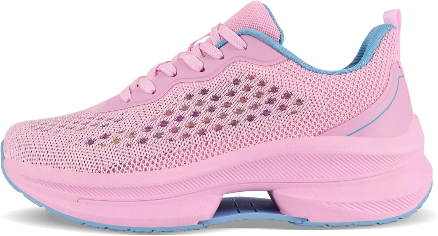 Dresofu Women's Casual Breathable Walking Non-Slip Shoes Platform Lightweight Jogging Tennis Sneakers