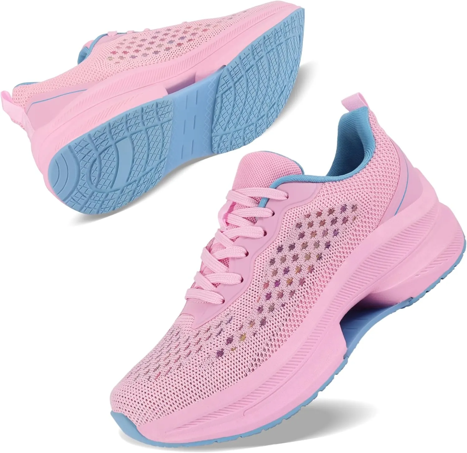 Dresofu Women's Casual Breathable Walking Non-Slip Shoes Platform Lightweight Jogging Tennis Sneakers