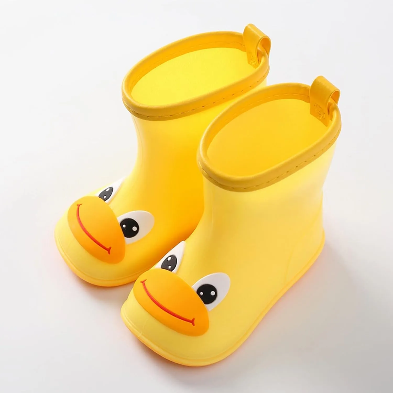 Duck Cartoon Character Rain Shoes Children's Rain Shoes Boys and Girls Water Shoes Baby Rain Boots Water Boots Infant Girl Shoes (E, 6 Infant)