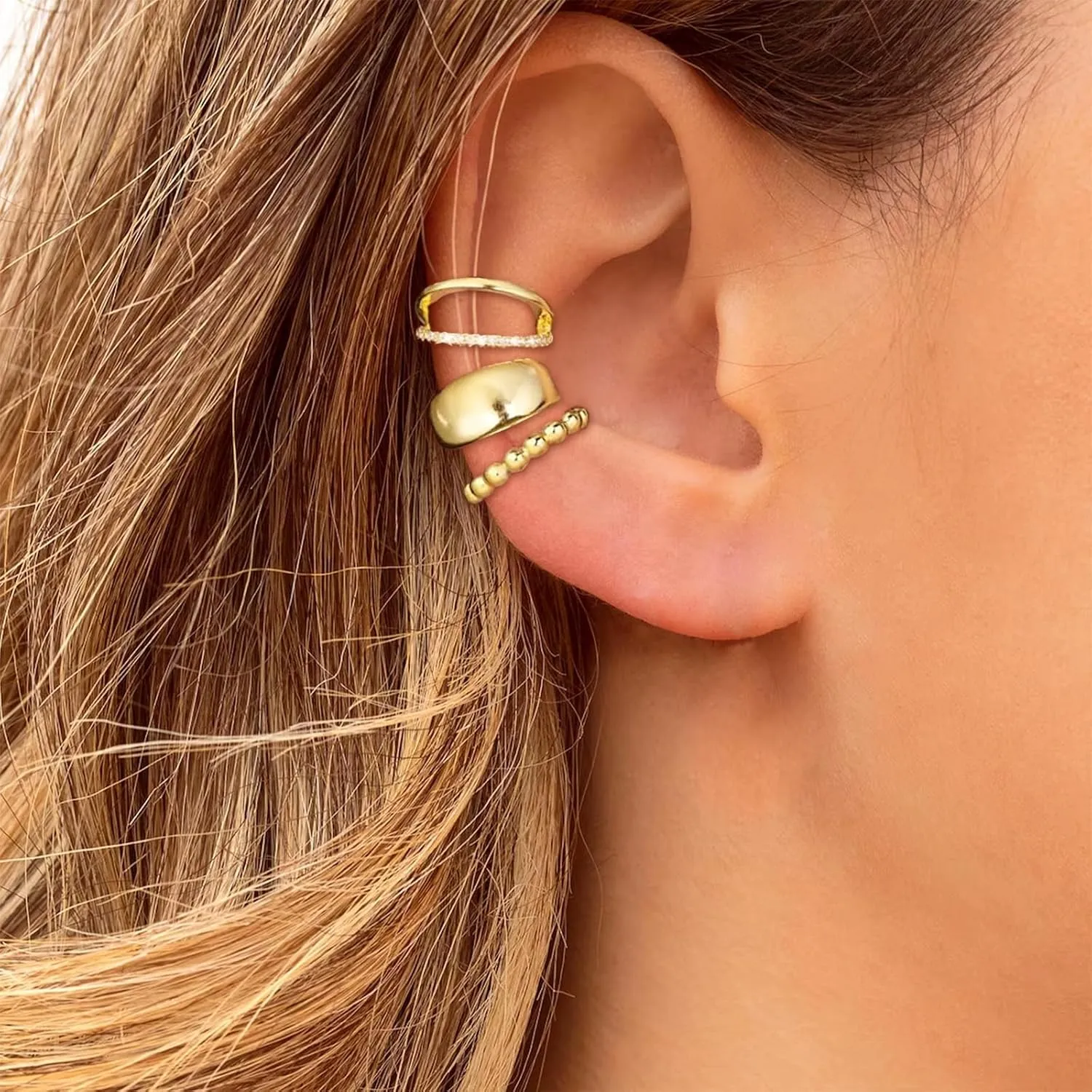 Ear Cuff Earrings for Women Ear Cuffs Non Piercing Jewelry Trendy Stuff Ears Clip on Cartilage Earring Fake Earrings Christmas Gifts Stocking Stuffers