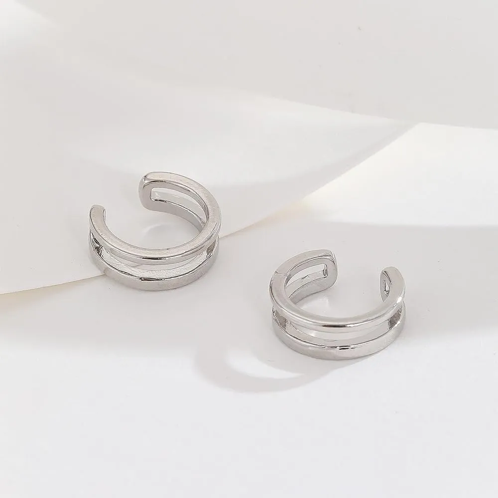 Ear Cuffs for Women Non Piercing 14K Gold Fake Ear Piercings Hypoallergenic Ear Cuffs Non Piercing Silver Sparkle Clip On Earrings Gold Cartilage Earring Ear Cuff Earrings for Women