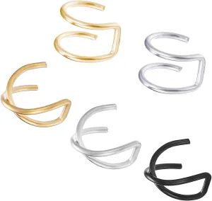 Ear Cuffs Non-Piercing - Trendy Gold Cartilage Earrings for Women  Stackable Clip-On Ear Cuffs  Hypoallergenic, Comfortable, and Stylish Ear Cuffs for Gifts