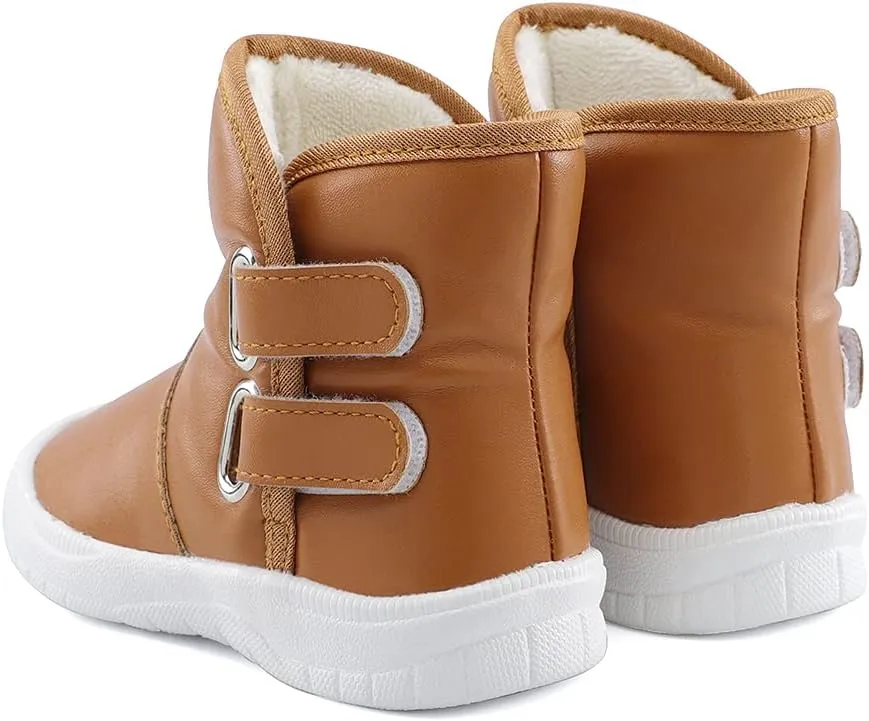 ESTAMICO Toddler Boys Gilrs Rubber Sole Warm Winter Snow Boots