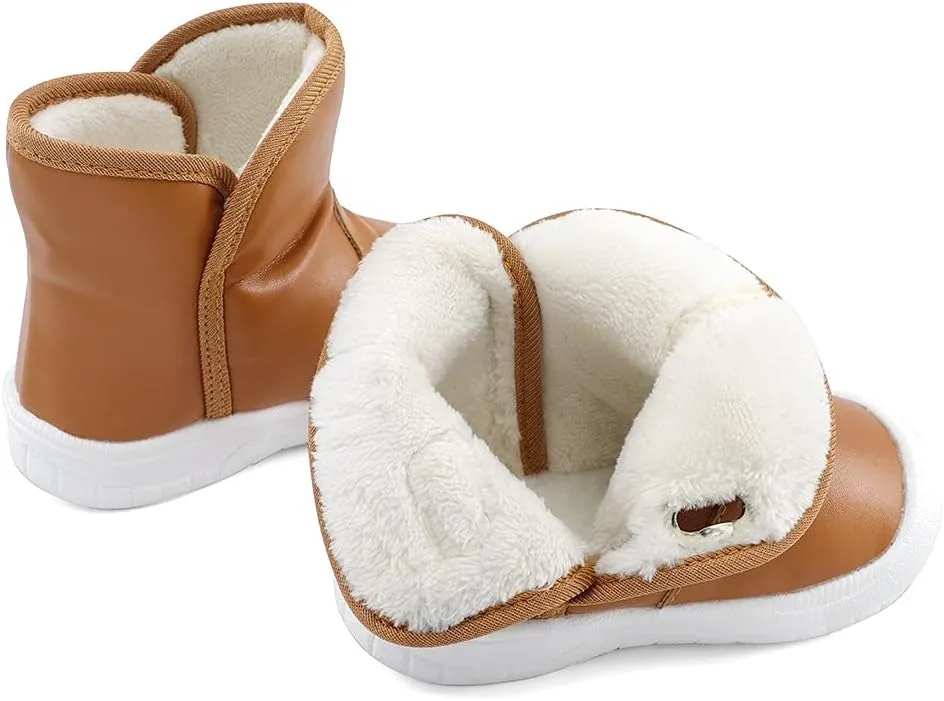 ESTAMICO Toddler Boys Gilrs Rubber Sole Warm Winter Snow Boots