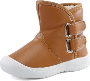 ESTAMICO Toddler Boys Gilrs Rubber Sole Warm Winter Snow Boots