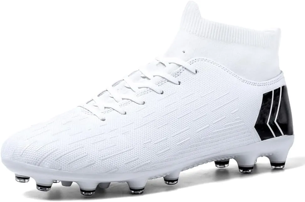 ESXGED Unisex Womens Soccer Cleats Shoes Mens Ankle Sock Football Boots Training Athletic Turf Sneakers