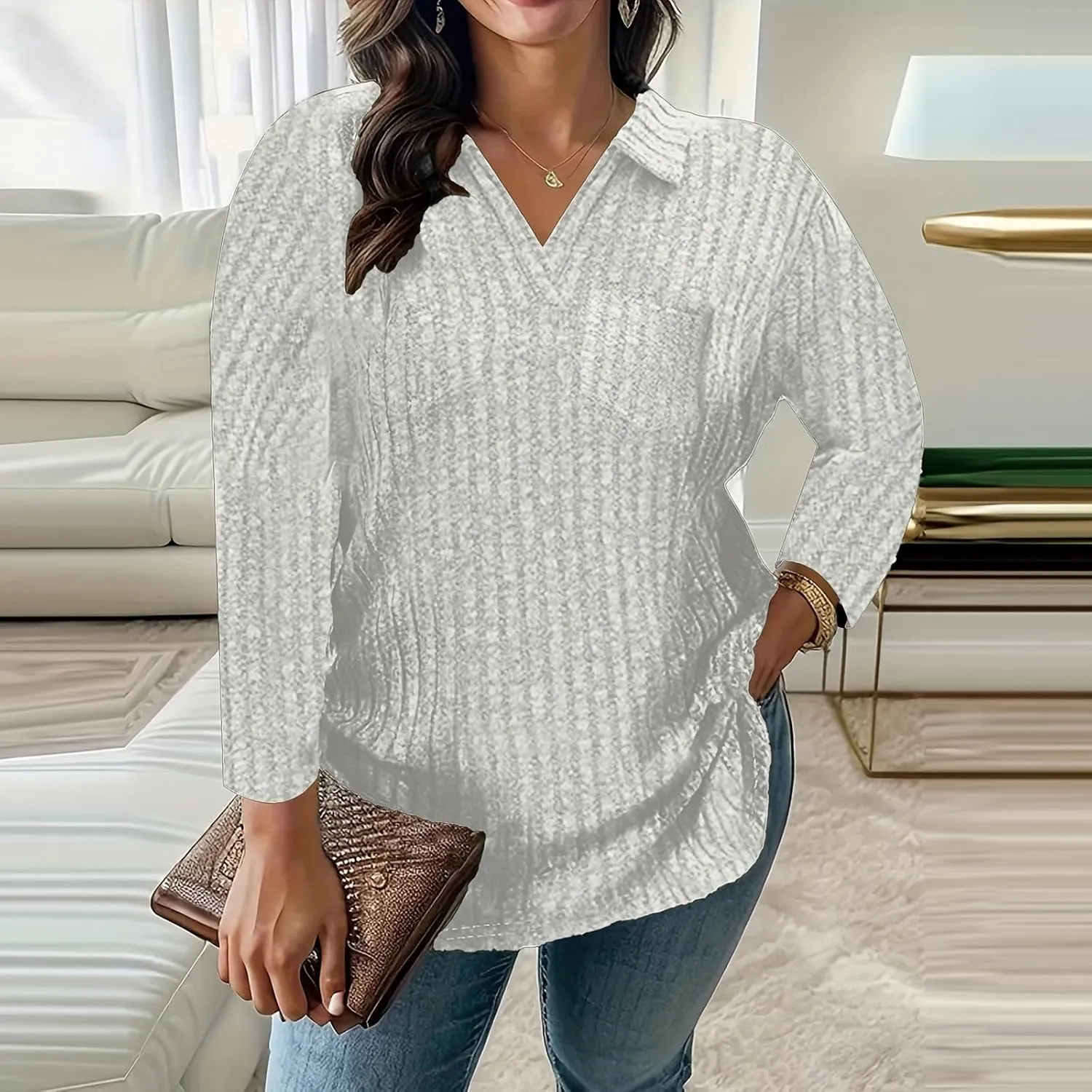 Fall Sweaters Womens 2024 Sweaters Women Long Sleeve Sweater Dress Trendy Tops for Women
