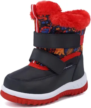 FANTURE Winter Snow Boots for Boy and Girl Outdoor with Fur Lined(Toddler/Little Kids)