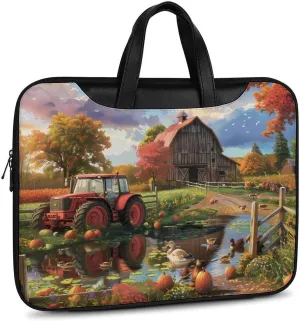 Farm Cottage Life Laptop Tote Bag Waterproof Computer Carrying Case Business Office Briefcase