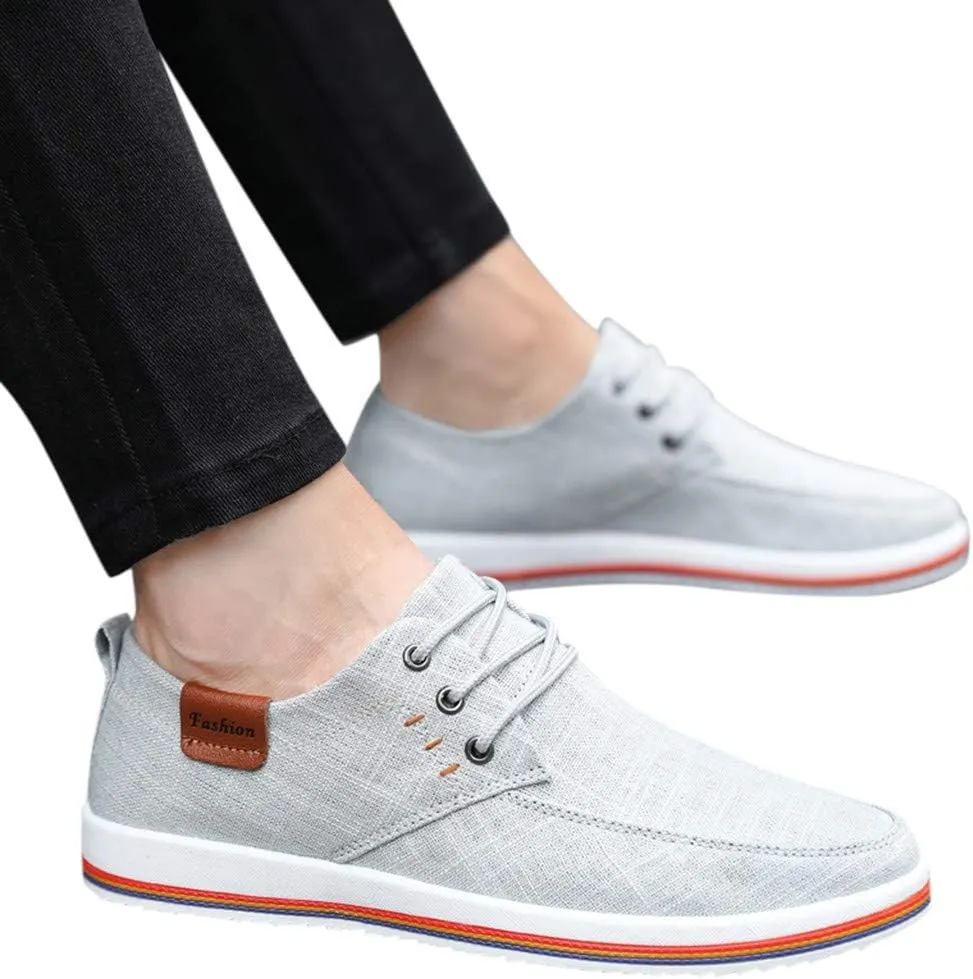 Fashion Men Shoes Outdoor Canvas Casual Comfortable Summer Men Casual Mid Top Shoes