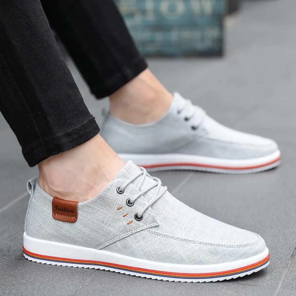 Fashion Men Shoes Outdoor Canvas Casual Comfortable Summer Men Casual Mid Top Shoes