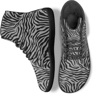 Fashion Print Womens Mens High Top Barefoot Sneakers Flat Shoes